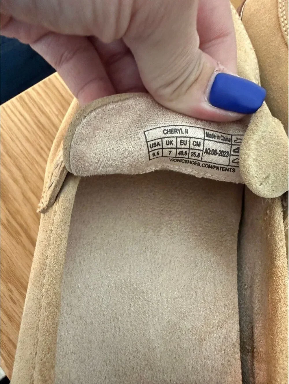 Vionic Beige Suede Lug Sole Loafers